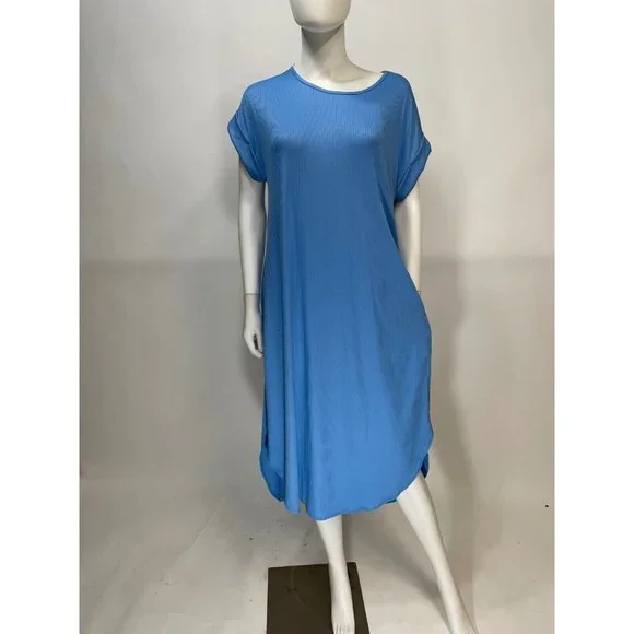 entro blue dress entro V-Neck Puff Sleeve Mini Dress In Blue Geo Print main image 1